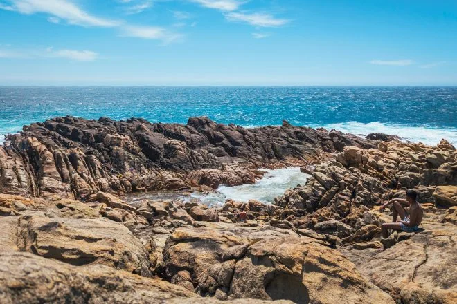 Limestone coastline and turquoise water in the Margaret River region